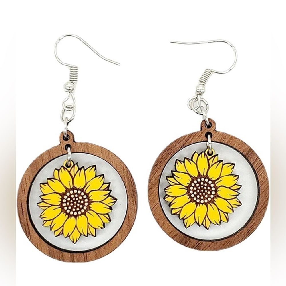 3/ $15 Brand New Sunflower Drop earrings